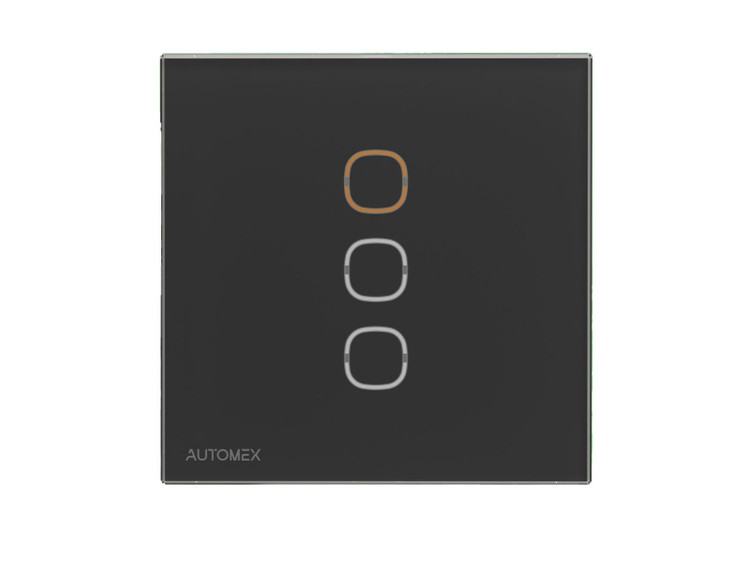 کلید هوشمند زیگبی سه پل اتومکس - رنگ مشکی فریملس