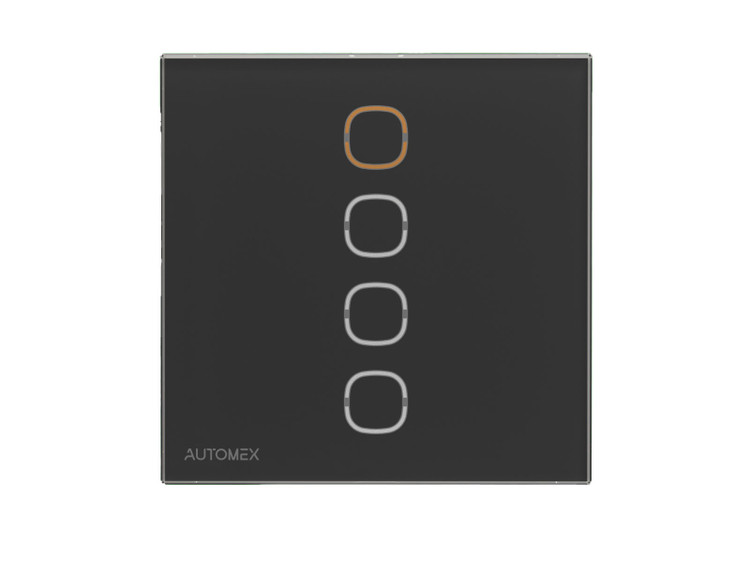 کلید هوشمند زیگبی چهار پل اتومکس - رنگ مشکی فریملس